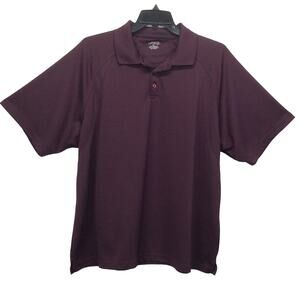 BCG Golf Polo Men's Size XL Burgundy Ribbed Athleisure Business Casual Sports